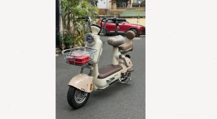 Xe đạp điện DK Bike màu kem