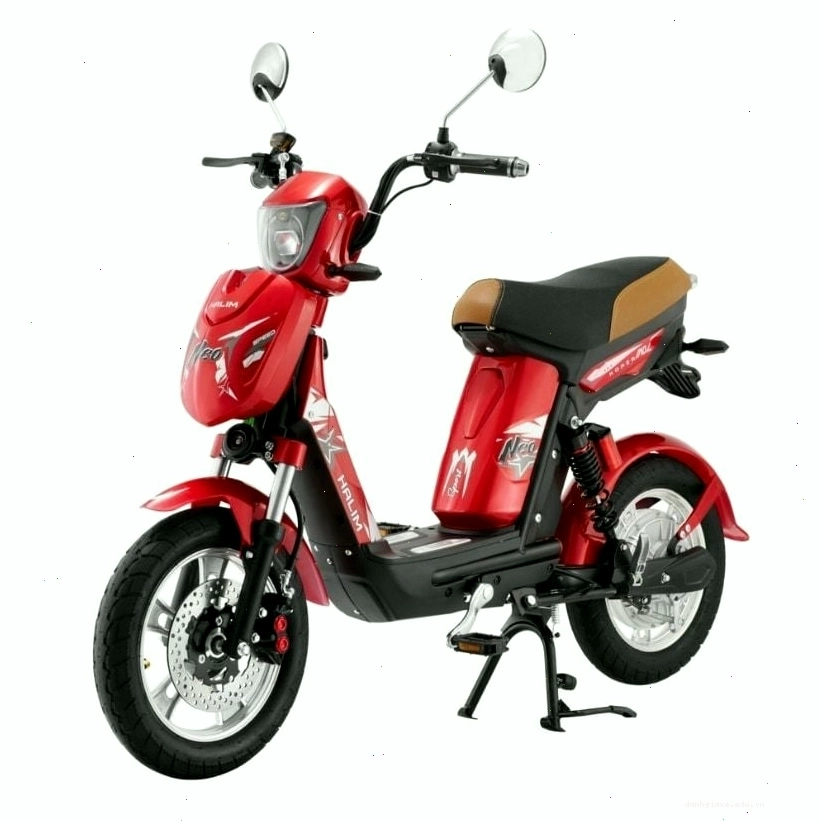 Xe đạp điện Halim Neo màu đỏ nổi bật, thiết kế hiện đại