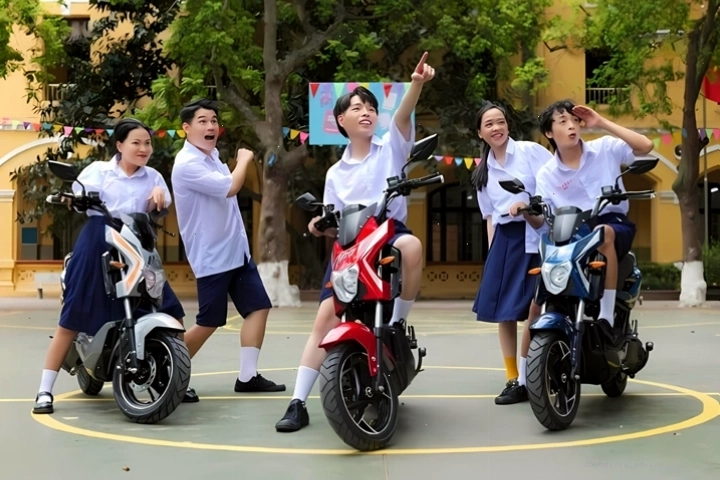 Xe đạp điện là phương tiện lý tưởng cho các bạn học sinh có nhu cầu di chuyển đường ngắn