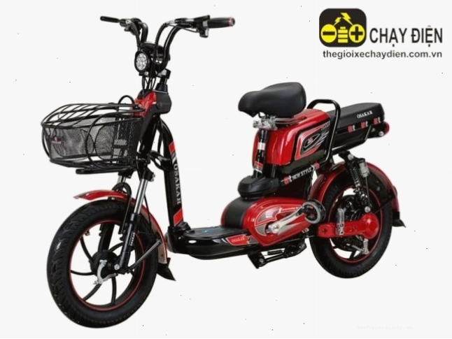 Xe đạp điện Osakar A10 màu đỏ nổi bật với thiết kế thể thao