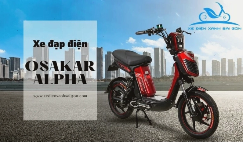 Xe đạp điện Osakar Alpha với thiết kế thanh lịch và màu sắc trang nhã