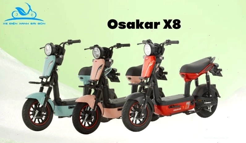 Xe đạp điện Osakar X8 màu xanh lam thanh lịch