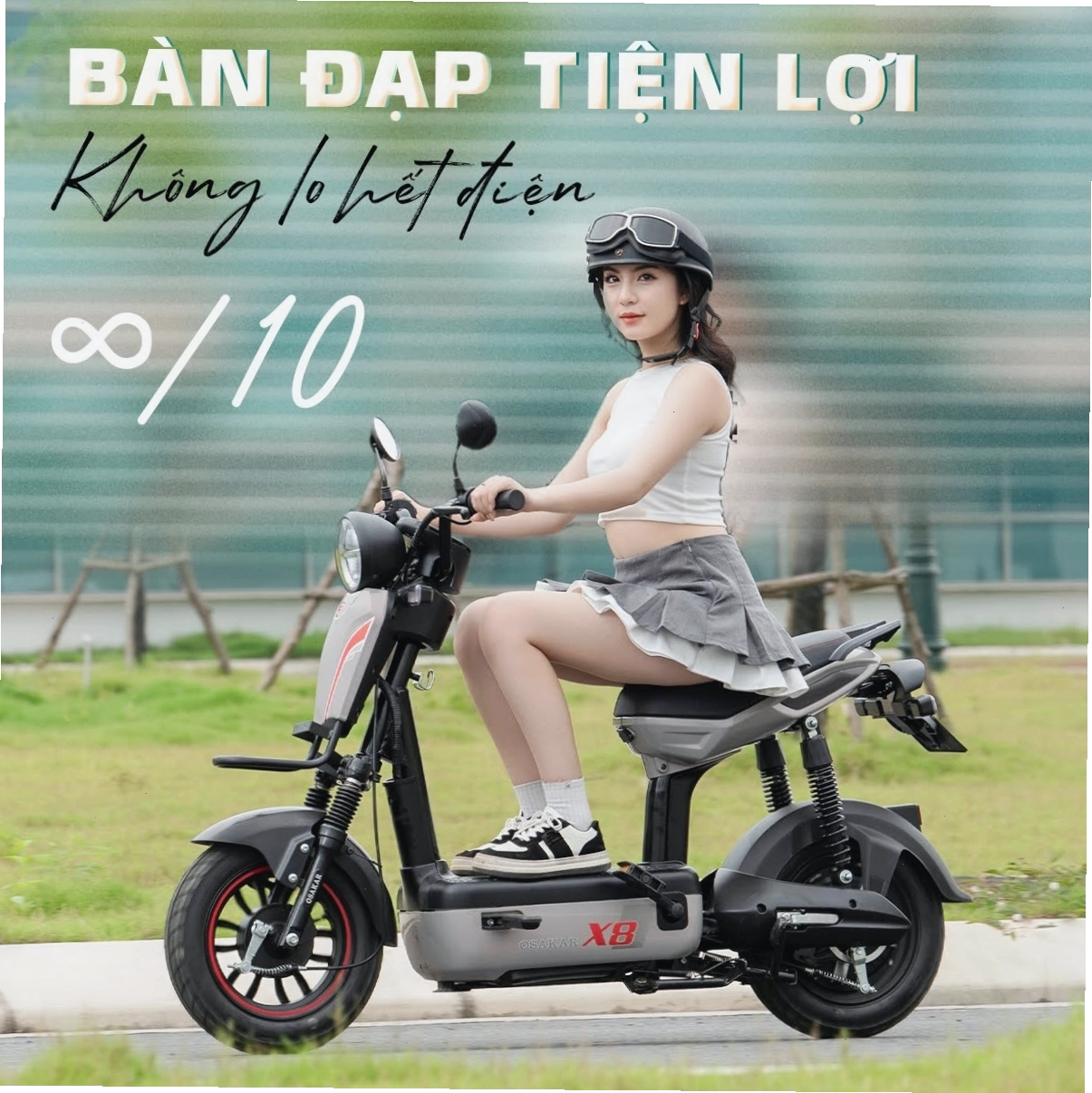Xe đạp điện Osakar X8 với thiết kế thể thao, phù hợp cho cả nam và nữ