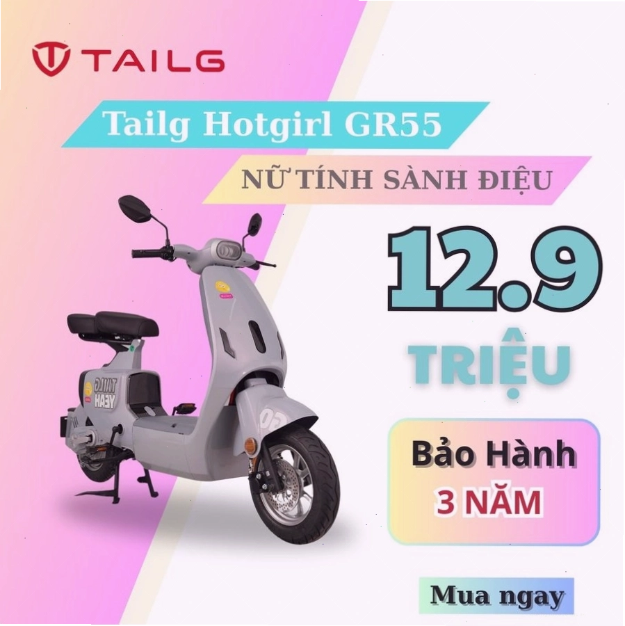 Xe đạp điện Tailg Hotgirl GR55 thiết kế hiện đại, trẻ trung