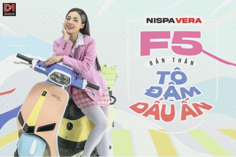 Xe đạp điện Xmen nữ OSAKAR NISPA VERA màu trắng ngọc trai