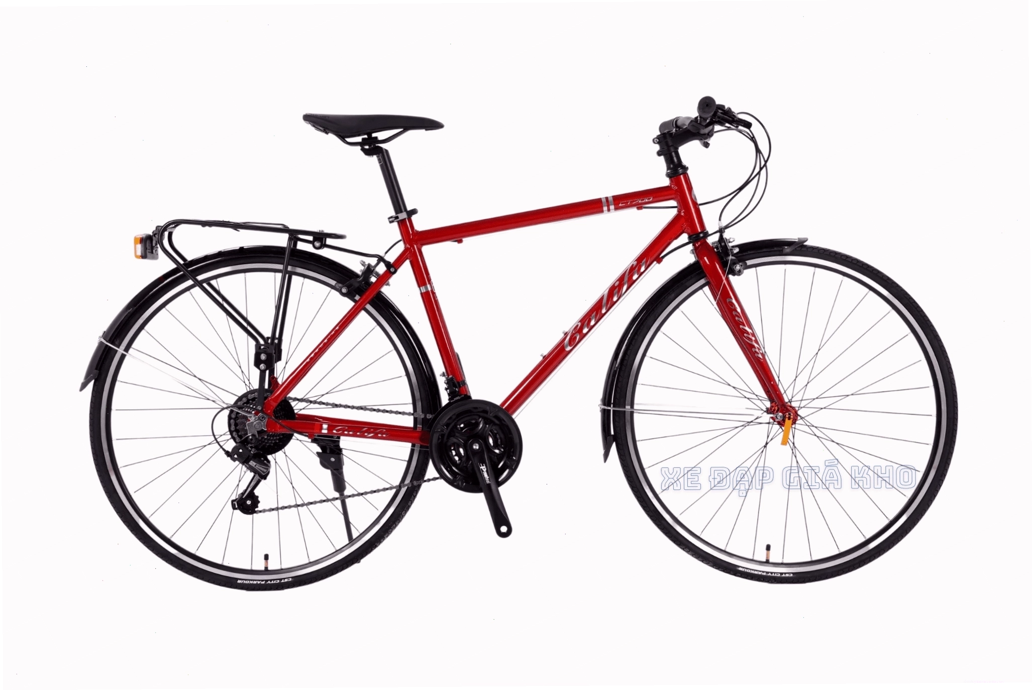 Xe Đạp Touring 700c CALIFA CT700 màu đỏ nổi bật