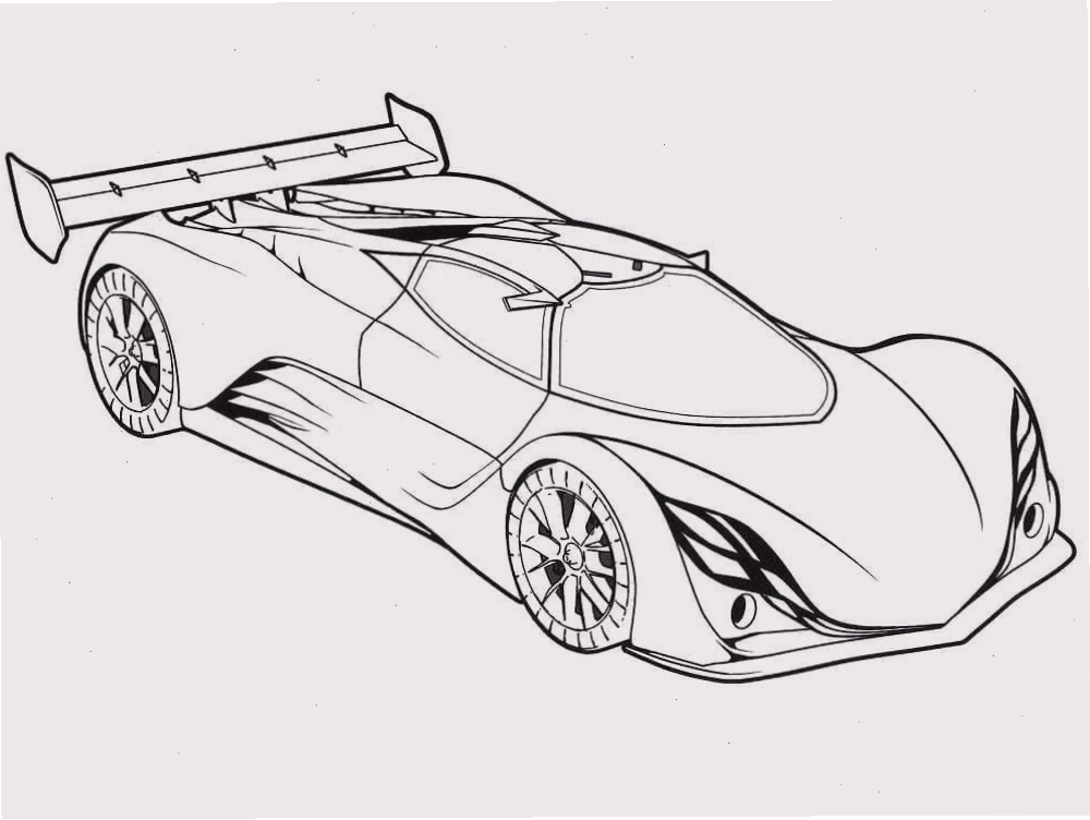 Xe đua Lamborghini trong tranh tô màu