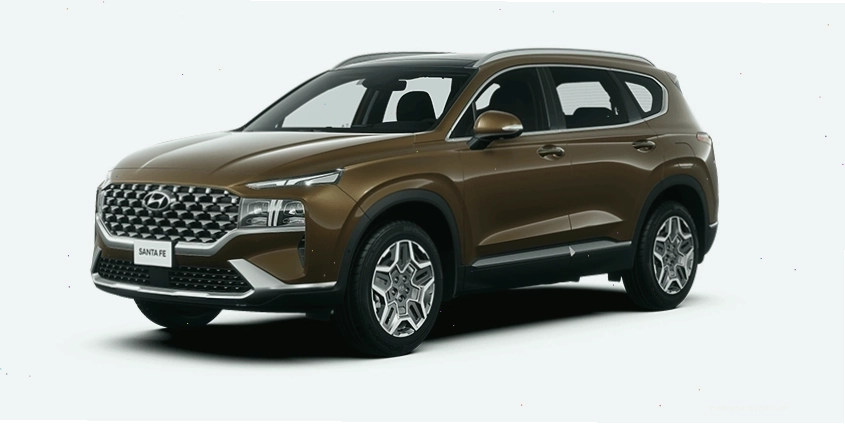 Xe Hyundai Santafe màu vàng cát