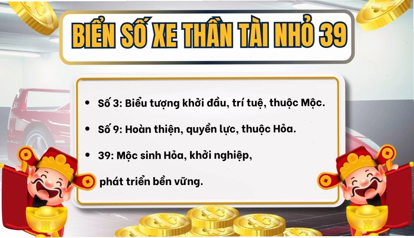 Ý nghĩa biển số Thần Tài nhỏ 39