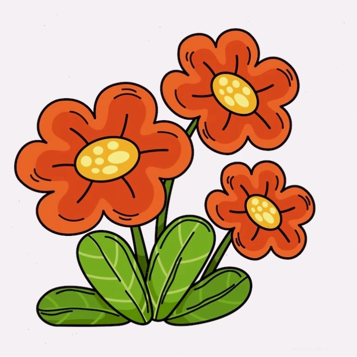 Nhân vật hoa vẽ tay phong cách chibi