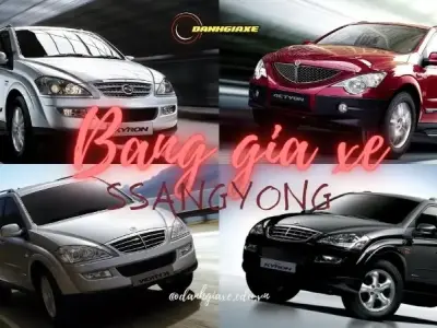 So sánh bảng giá xe Ssangyong: Cập nhật bảng giá mới nhất