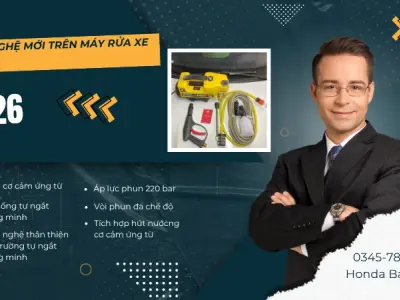 Honda trình làng máy rửa xe 2026 với động cơ siêu bền bỉ