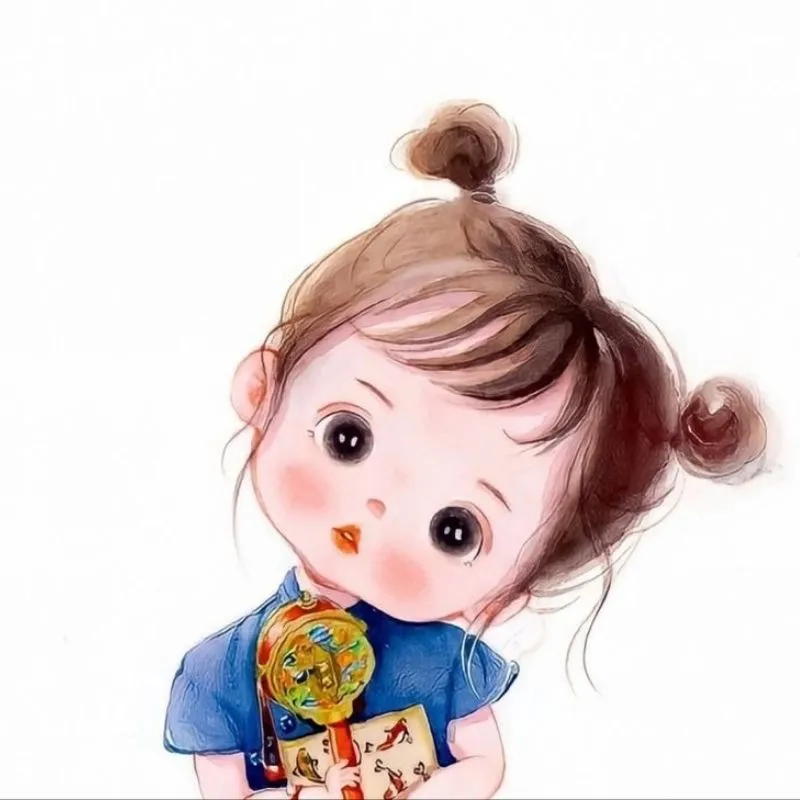 Ảnh chibi nam nữ thể hiện tình cảm nhẹ nhàng