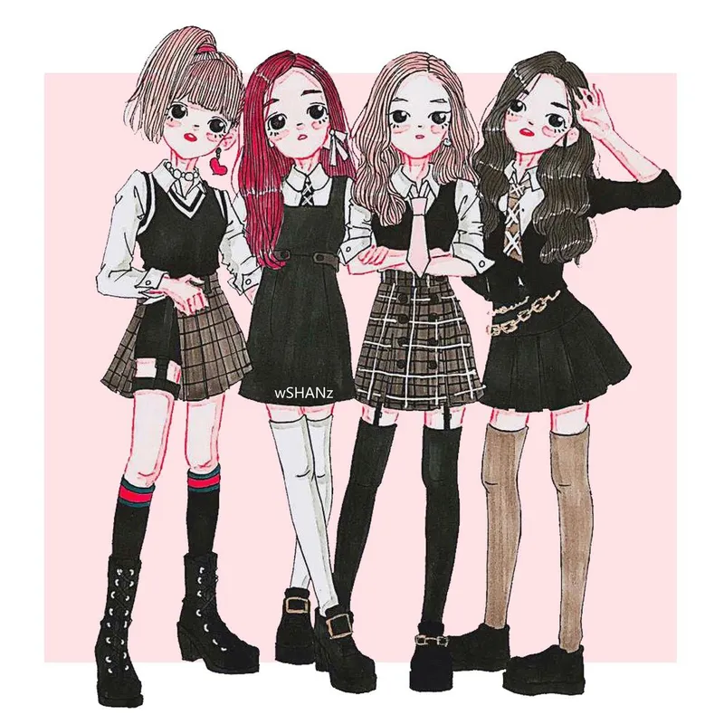 Hình nền Black Pink cute và siêu dễ thương