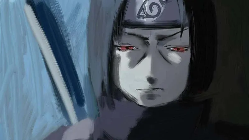 Hình xăm Itachi biểu tượng sức mạnh Uchiha