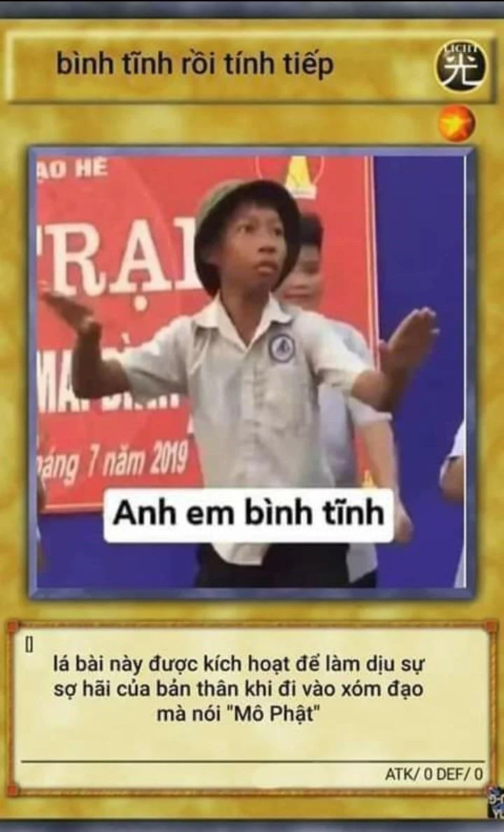 Tuyển tập ảnh thẻ bài meme độc lạ