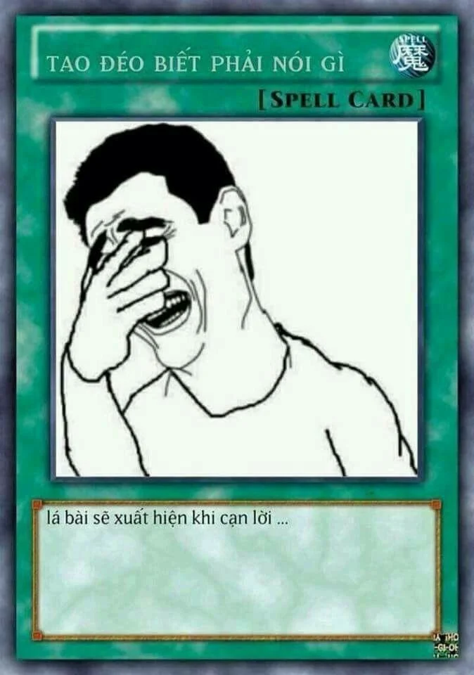 Thẻ bài yugioh meme siêu ngầu hài hước