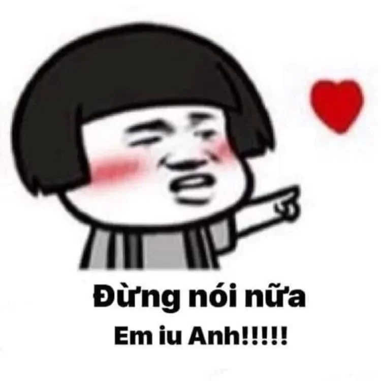 Yêu anh trong meme đầy ngọt ngào và đáng yêu