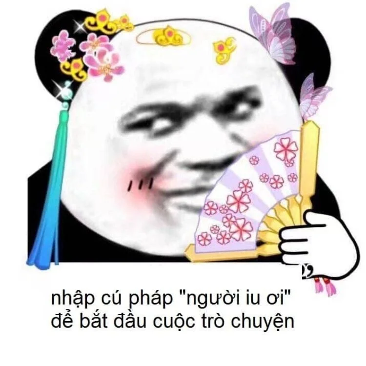 Hình meme vui vẻ đậm chất Trung Hoa